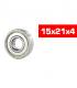 "15x21x4mm ""HS"" METAL SHIELDED BEARING SET (2pcs) - UR7854-2 - ULTI