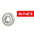 "4x7x2.5mm ""HS"" METAL SHIELDED BEARING SET (2pcs) - UR7856-2 - ULTI