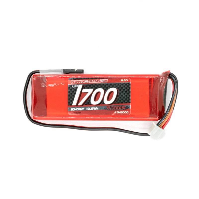 LiFePo 1700mAh RX-Pack 2/3A Straight - 6.6V - NOSRAM - 943000 LiFePo 1700mAh RX-Pack 2/3A Straight - 6.6V - NOSRAM - 943000