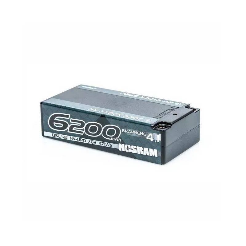 Lipo Battery HV LCG Shorty Graphene 6200mAh 7.6V - NOSRAM - 999759 Lipo Battery HV LCG Shorty Graphene 6200mAh 7.6V - NOSRAM - 999759