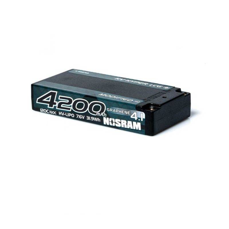 Lipo HV Hyper LCG Shorty Graphene 4200mAh 7.6V - NOSRAM Lipo HV Hyper LCG Shorty Graphene 4200mAh 7.6V - NOSRAM