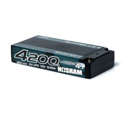 Lipo HV Hyper LCG Shorty Graphene 4200mAh 7.6V - NOSRAM