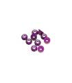 4 mm. ALU. NYLON NUT W/FLANGE PURPLE (10 pcs) - UR1513-P - ULTIMATE