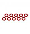 ALUMINUM SHIM (3x6x0.5mm) RED (10pcs) - UR1504-R - ULTIMATE