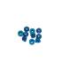 4 mm. ALU. NYLON NUT W/FLANGE BLUE (10 pcs) - UR1513-A - ULTIMATE