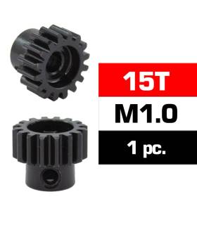 HSS STEEL M1.0 PINION GEAR 15T W/5.0mm BORE - ULTIMATE - UR4310-15