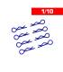 Clips carrosserie 1/10 bleu (x8) - ULTIMATE - UR6411-A