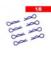 CLIPS CARROCERIA 1/8 L+ R AZULES (8u.)