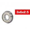 "3x6x2.5mm FLANGED ""HS"" METAL SHIELDED BEARING SET (2pcs) - UR7808