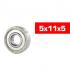 "5x11x5mm ""HS"" METAL SHIELDED BEARING SET (2pcs) - UR7828-2 - ULTIM