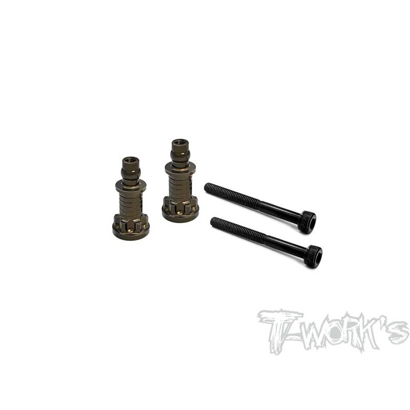 Hard Coated Alum. Shock Standoffs +5mm (SWORKZ S35-4) (2) - TWORKS Hard Coated Alum. Shock Standoffs +5mm (SWORKZ S35-4) (2) - TWORKS