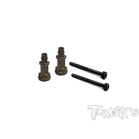 Hard Coated Alum. Shock Standoffs +5mm (SWORKZ S35-4) (2) - TWORKS