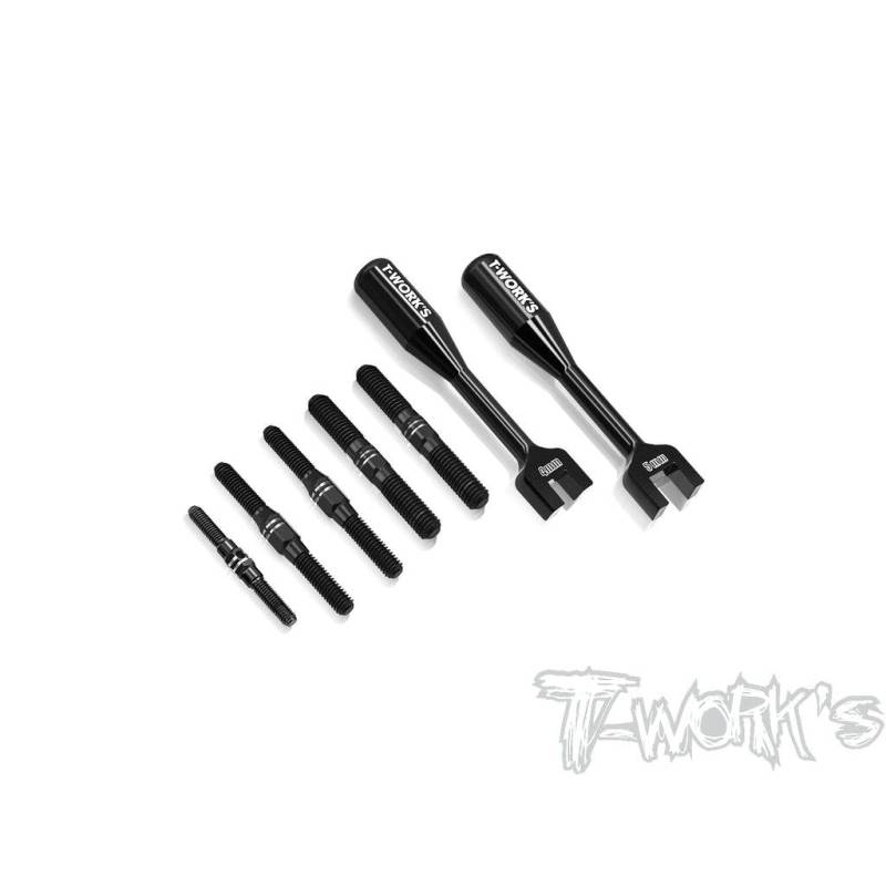 Set Tirantes titanio negro( Para SWORKZ S35-4 EVO/GT2 ) - TWORKS Set Tirantes titanio negro( Para SWORKZ S35-4 EVO/GT2 ) - TWORKS