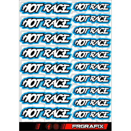HOTRACE STICKER BLUE - FRGRAFIX