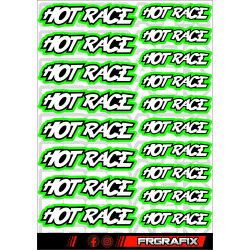 HOTRACE STICKER GREEN - FRGRAFIX