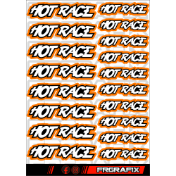 HOTRACE STICKER ORANGE - FRGRAFIX