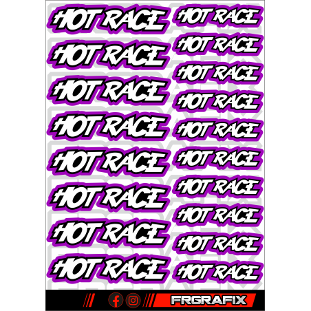 HOTRACE STICKER PURPLE - FRGRAFIX