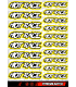 PEGATINA HOTRACE AMARILLA - HOTRACE STICKER YELLOW