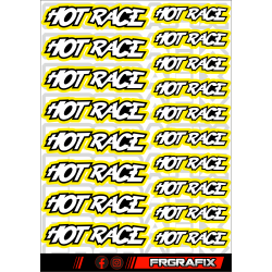 HOTRACE STICKER YELLOW - FRGRAFIX