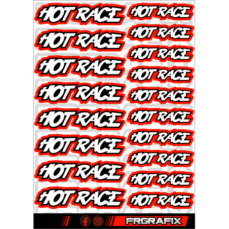 HOTRACE STICKER RED - FRGRAFIX