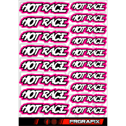 HOTRACE STICKER PINK - FRGRAFIX