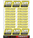 ULTIMATE RACING STICKER YELLOW - FRGRAFIX