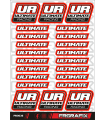 PEGATINA ULTIMATE RACING ROJA - ULTIMATE RACING STICKER RED