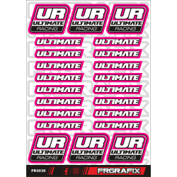 ULTIMATE RACING STICKER PINK - FRGRAFIX