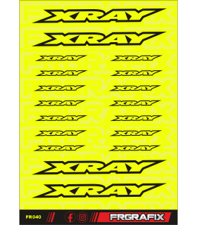 PEGATINA XRAY AMARILLO FLUOR - XRAY STICKER FLUORESCENT YELLOW