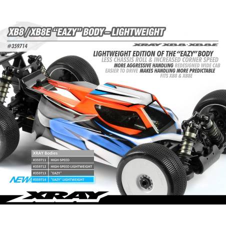 "XRAY XB8 / XB8E ""EAZY"" BODY - LIGHTWEIGHT - XRAY - 359714"