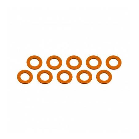 ARANDELAS ALUMINIO (3x6x0.5mm) NARANJA (10u.)