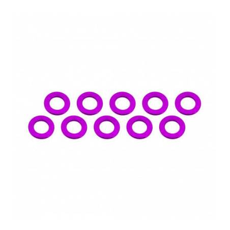 ARANDELAS ALUMINIO (3x6x0.5mm) ROSA (10u.)