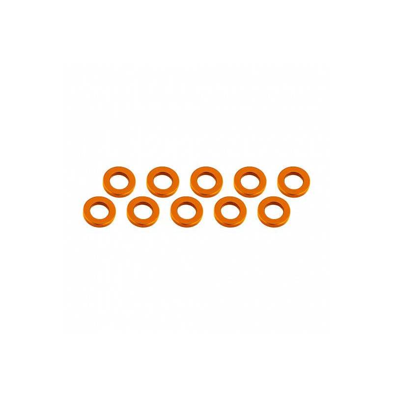 ARANDELAS ALUMINIO (3x6x1mm) NARANJA (10u.) ARANDELAS ALUMINIO (3x6x1mm) NARANJA (10u.)