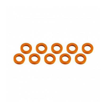 ARANDELAS ALUMINIO (3x6x1mm) NARANJA (10u.)