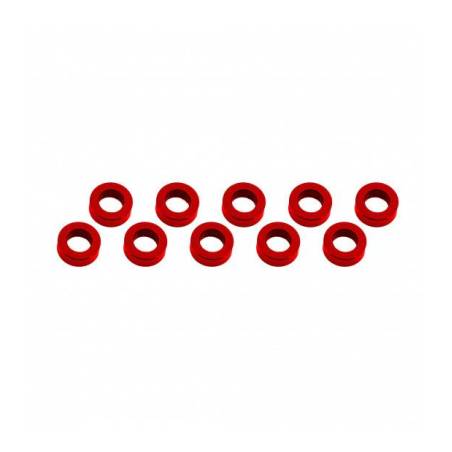 ARANDELAS ALUMINIO (3x6x2mm) ROJA (10u.)