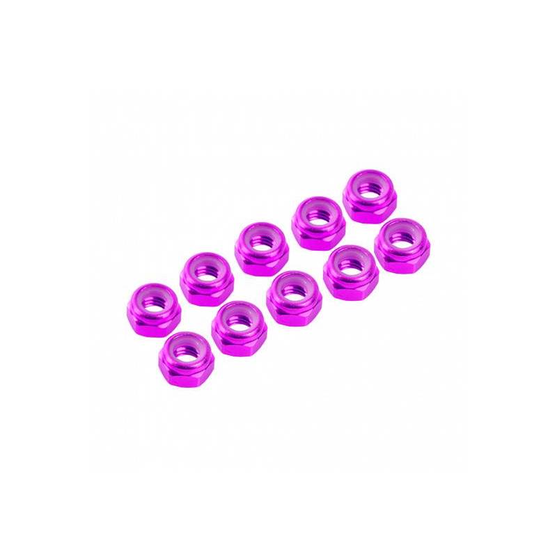 4 mm. ALU. NYLON NUT PINK (10 pcs) - UR1512-PK - ULTIMATE 4 mm. ALU. NYLON NUT PINK (10 pcs) - UR1512-PK - ULTIMATE