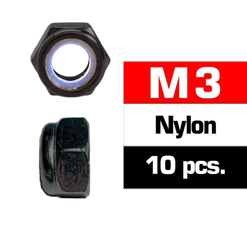 M3 NYLON LOCKNUTS (10 pcs) - UR165300 - ULTIMATE M3 NYLON LOCKNUTS (10 pcs) - UR165300 - ULTIMATE