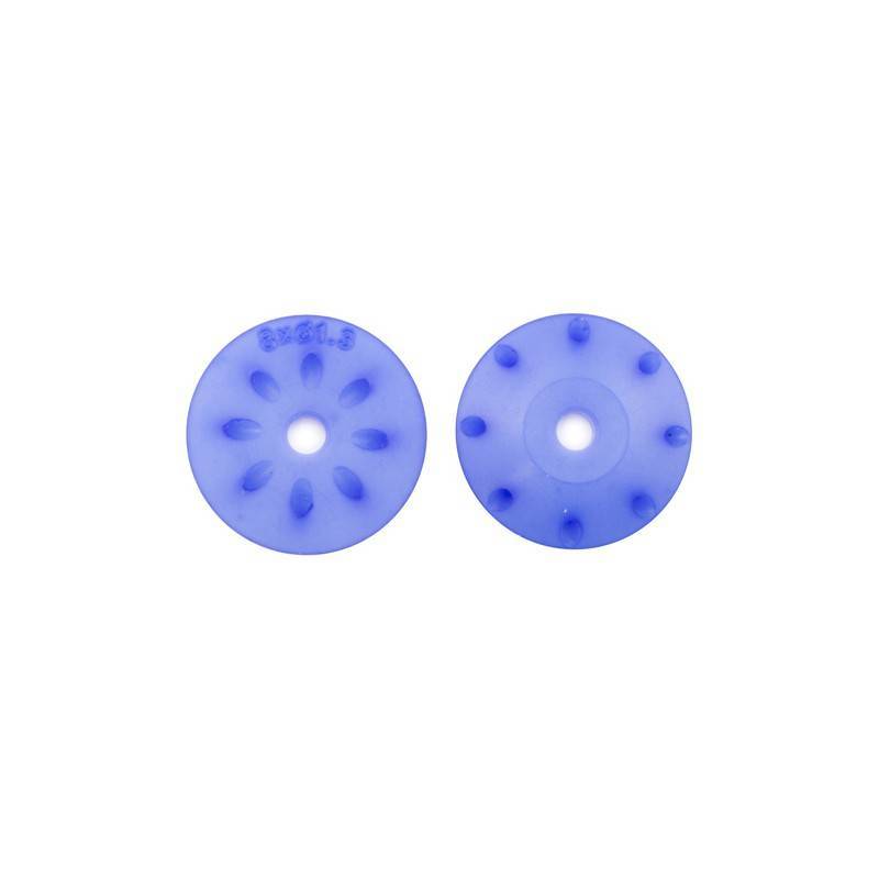 PISTONES AMORTIGUADOR CONICOS 16mm AZULES (8x1.3mm inclinados) (2u.) PISTONES AMORTIGUADOR CONICOS 16mm AZULES (8x1.3mm inclinados) (2u.)