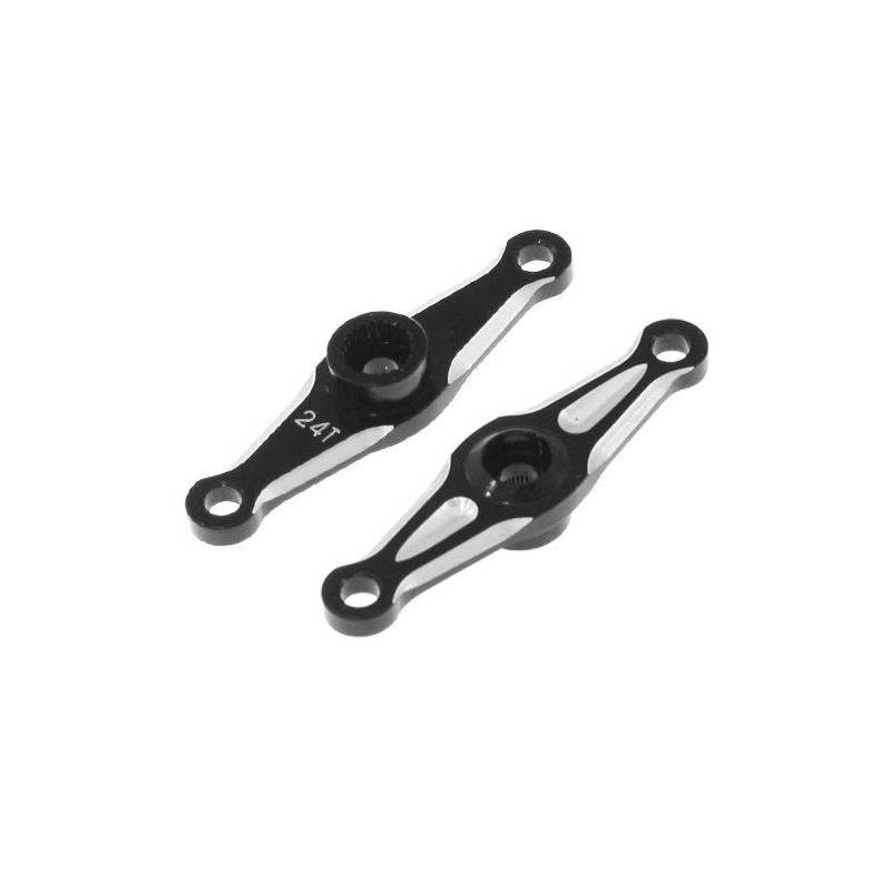 ALUMINIUM DOUBLE ARM SERVO HORN (24T - HITEC) (1pc.) - ULTIMATE ALUMINIUM DOUBLE ARM SERVO HORN (24T - HITEC) (1pc.) - ULTIMATE
