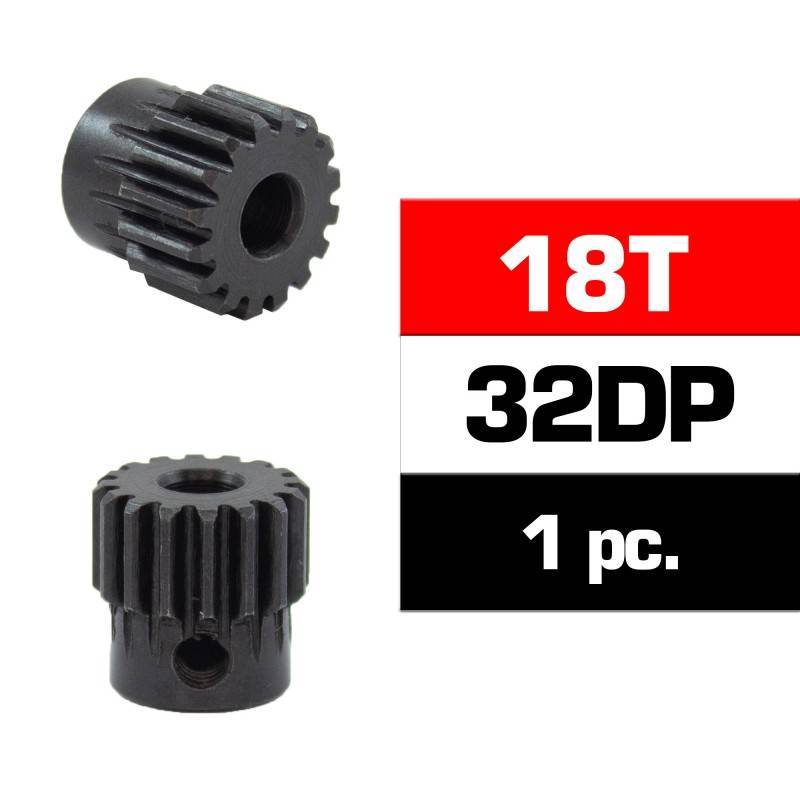 HSS STEEL 32DP PINION GEAR 18T W/5.0mm BORE - ULTIMATE - UR4312-18 HSS STEEL 32DP PINION GEAR 18T W/5.0mm BORE - ULTIMATE - UR4312-18