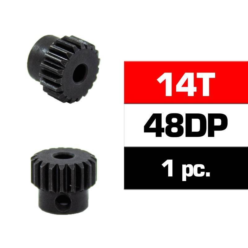 HSS STEEL 48DP PINION GEAR 14T W/3.17mm BORE - ULTIMATE - UR4314-14 HSS STEEL 48DP PINION GEAR 14T W/3.17mm BORE - ULTIMATE - UR4314-14