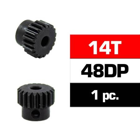 PIÑON 48DP - 14T - ACERO HSS - DIAMETRO 3.17mm