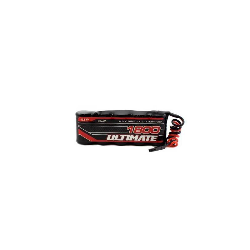 ULTIMATE 6.0v. 1800mAh NiMh FLAT RECEIVER BATTERY PACK JR - UR4455 - ULTIMATE 6.0v. 1800mAh NiMh FLAT RECEIVER BATTERY PACK JR - UR4455 -