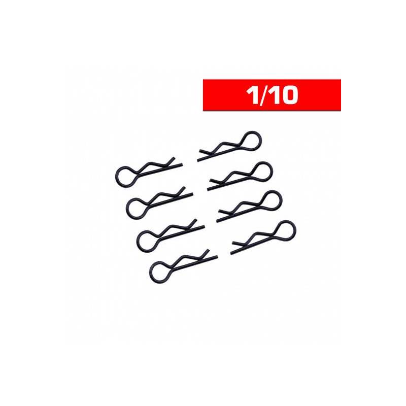 CLIPS CARROCERIA 1/10 L+ R NEGROS (8u.) CLIPS CARROCERIA 1/10 L+ R NEGROS (8u.)