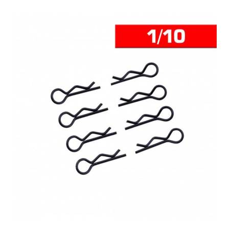 Body Clips 1/10 Black (x8) - UR6411-N - ULTIMATE