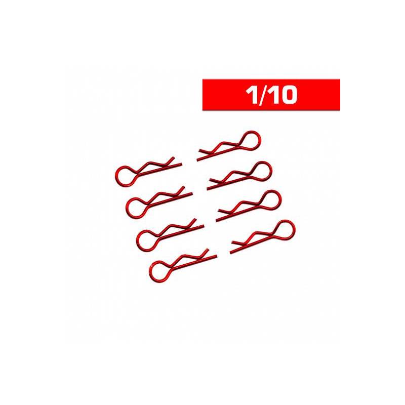 CLIPS CARROCERIA 1/10 L+ R ROJOS (8u.) CLIPS CARROCERIA 1/10 L+ R ROJOS (8u.)