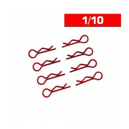 Body Clips 1/10 Red (x8) - UR6411-R - ULTIMATE 