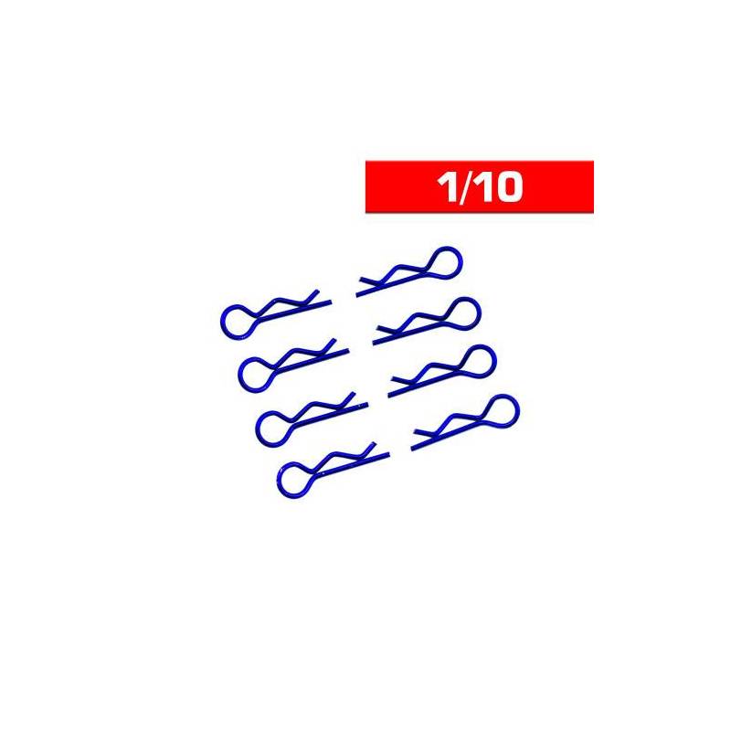 CLIPS CARROCERIA 1/10 L+ R AZULES (8u.) CLIPS CARROCERIA 1/10 L+ R AZULES (8u.)