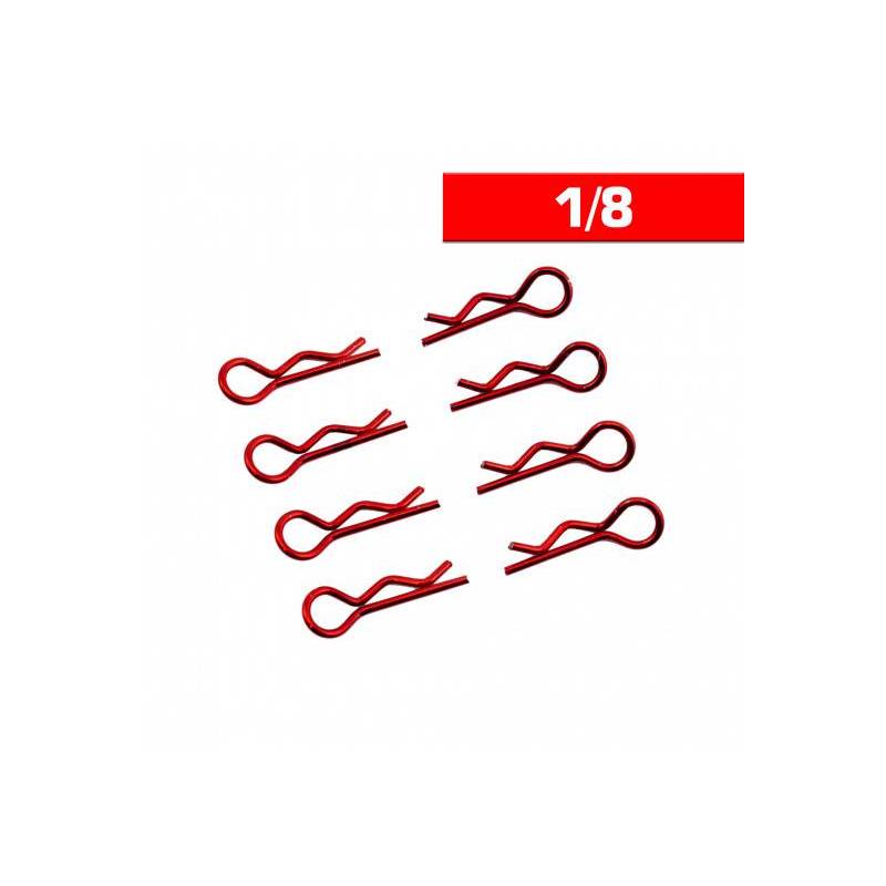 CLIPS CARROCERIA 1/8 L+ R ROJOS (8u.) CLIPS CARROCERIA 1/8 L+ R ROJOS (8u.)