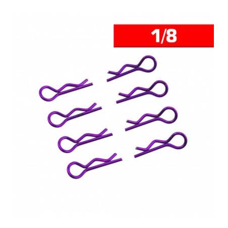 CLIPS CARROCERIA 1/8 L+ R PURPURA (8u.)